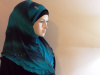 Beautiful bluish Beaded 1 piece Hijab  9